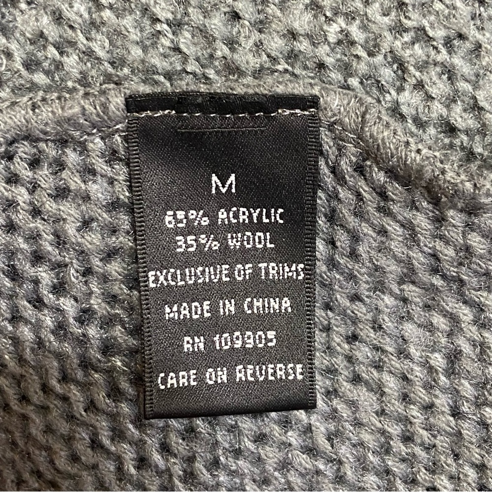 SIONI Long Cardigan Sweater Jacket Buttons Wide Collar Wool Y2K Artsy Medium - Picture 15 of 16